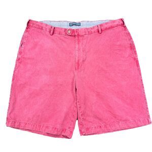 Peter Millar Winston Washed Twill Chino Short Nantucket Red Salmon Pima Men's 40